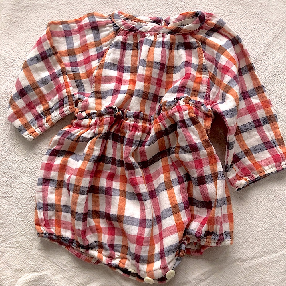 Mabo 12m Plaid Romper